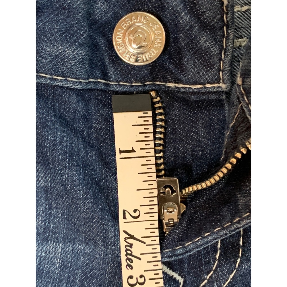 True Religion Becky Bootcut Jeans Dark Wash Low Rise Horseshoe Flap Pocket 27 - Picture 8 of 16